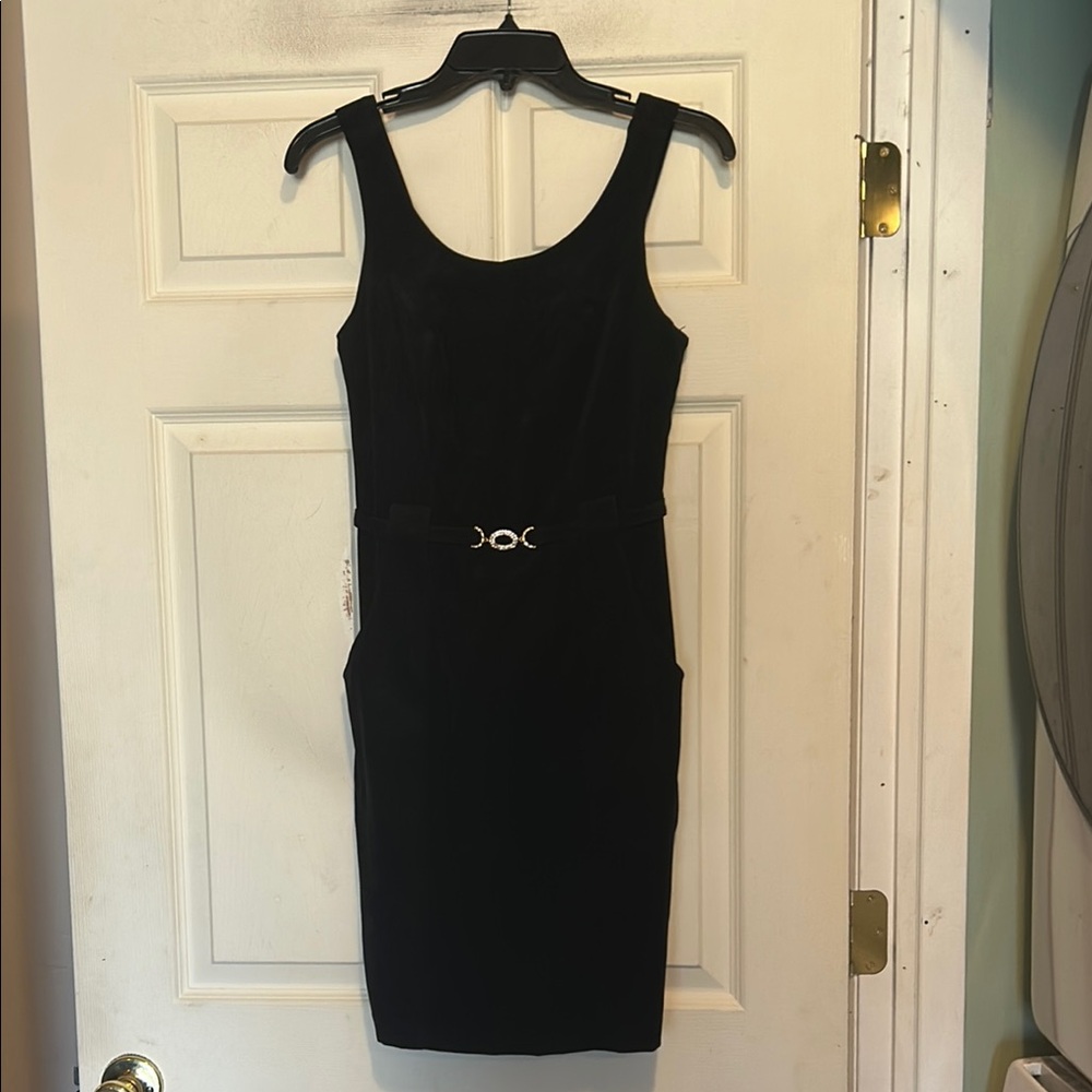 Mesmerize Gold USA Black Faux Suede Dress Size XS